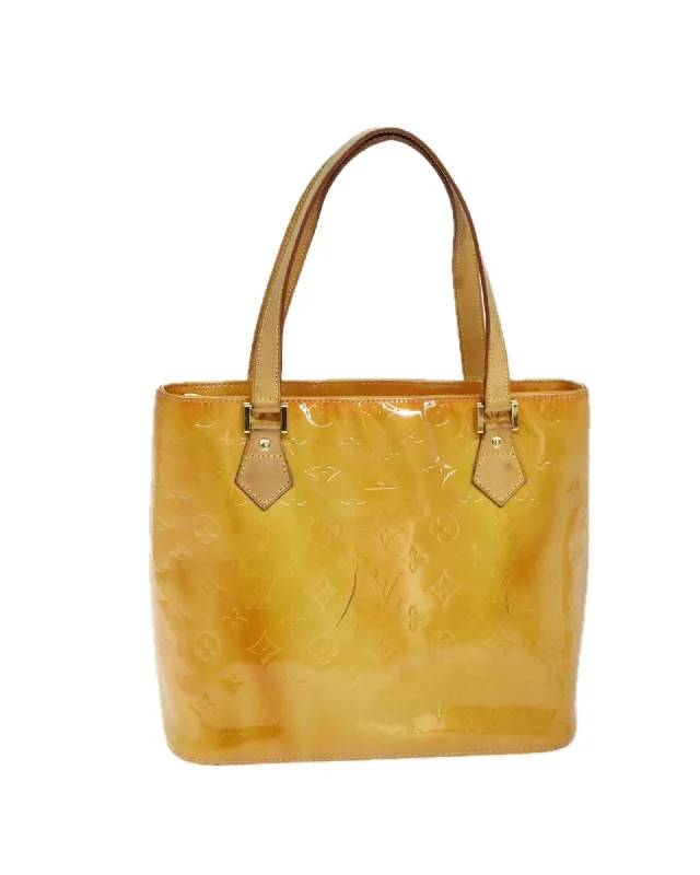 Beige Patent Leather Hand Bag with Accessories - Rank C