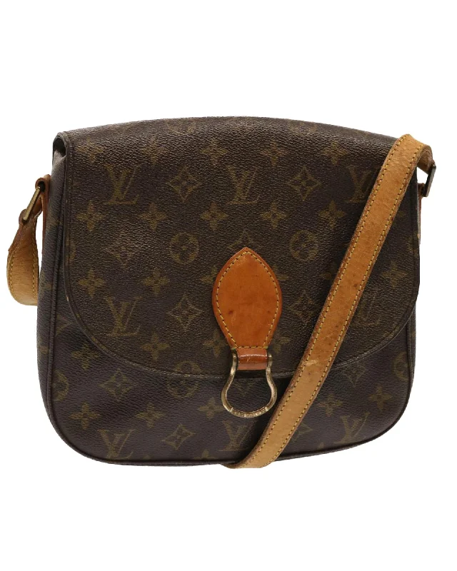 Monogram Canvas Shoulder Bag with Adjustable Strap