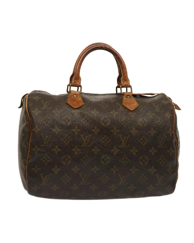 Monogram Canvas Hand Bag with Surface Rubbing and Scratches