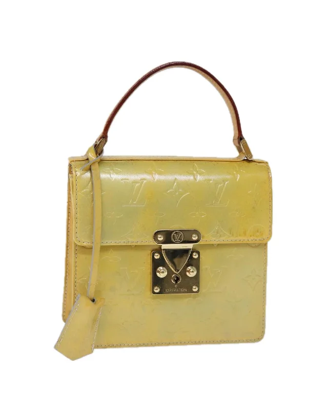 Patent Leather Handbag with Key Accessory