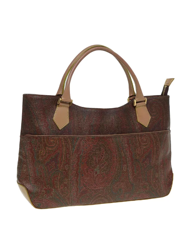 Paisley PVC Leather 2-Way Hand Bag