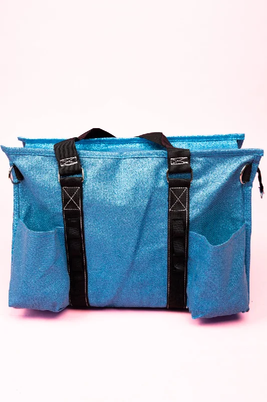 Turquoise Glitz & Glam Get Organized Tote