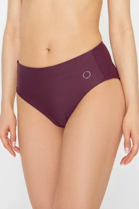 Eco-friendly Ubud high-waist bikini bottom - Deep