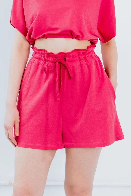 Tencel and Organic Cotton Playsuit Shorts in Pink