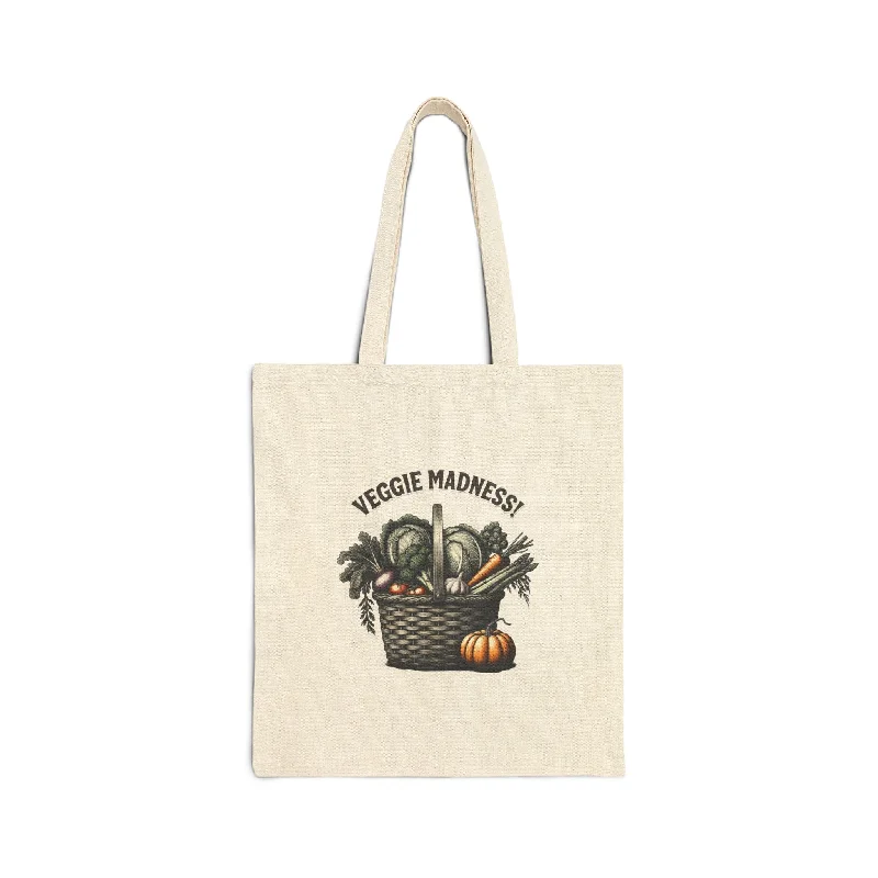 Veggie madness Cotton Canvas Tote Bag - EmpressKorea