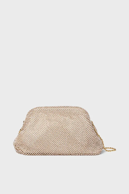 White Opal Diamante Doreen Clutch